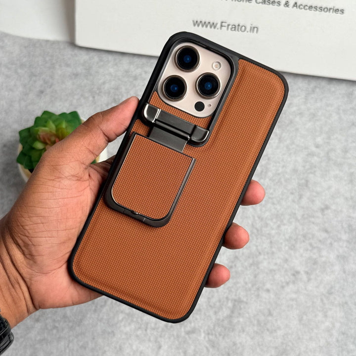 FRATO luxury Case iPhone Series Metal Camera Cap Stand Case Cover