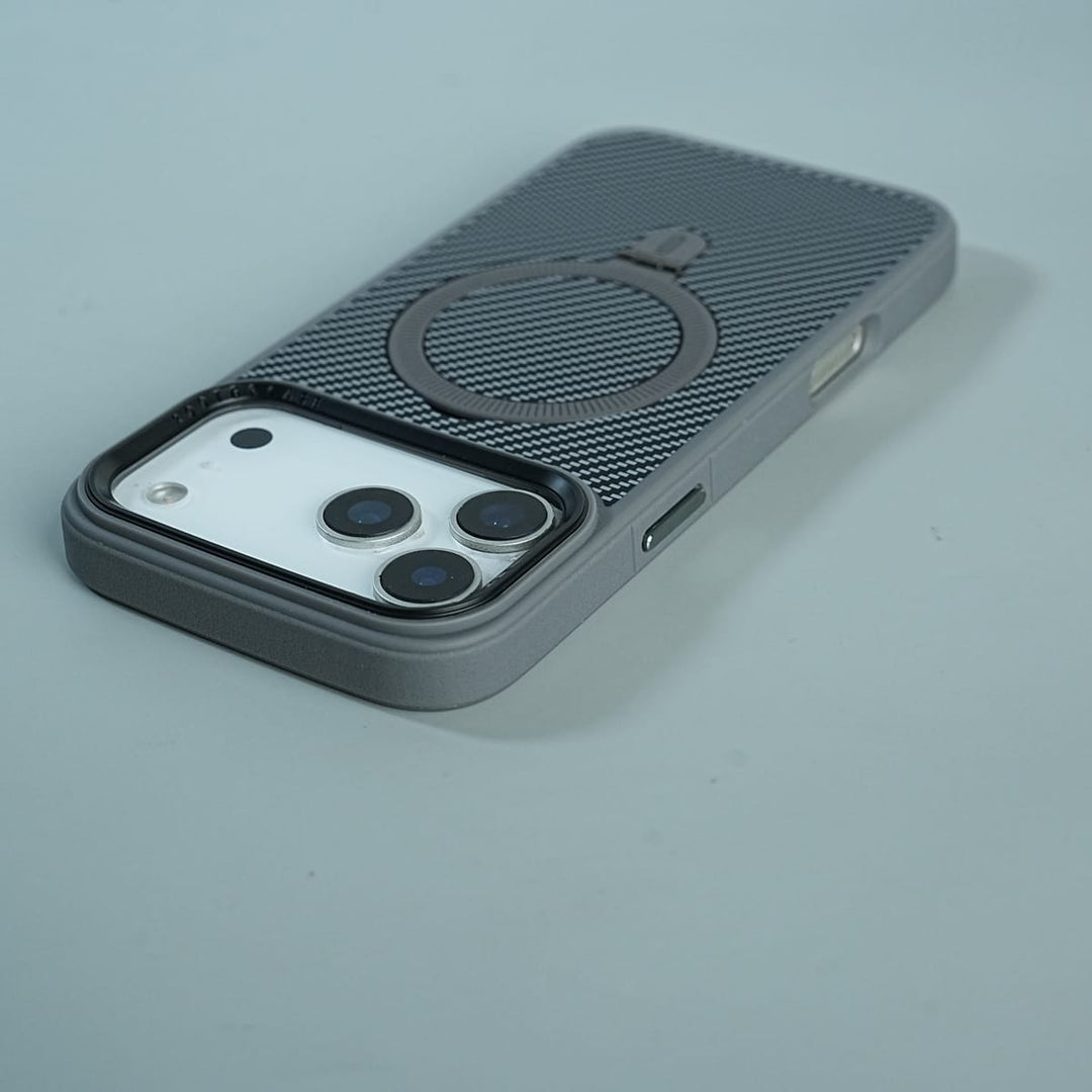 FRATO luxury Case iPhone Series Premium Carbon-Texture Ring Stand Flip Case | Metal Kickstand | Slim &amp; Protective Cover