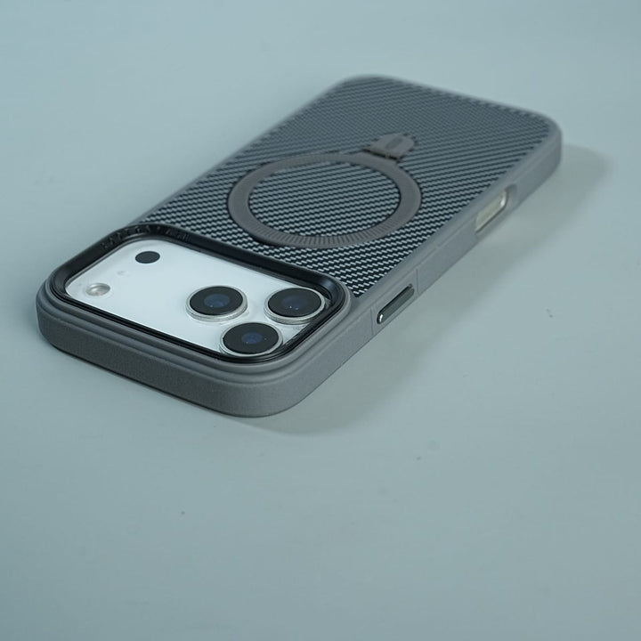 FRATO luxury Case iPhone Series Premium Carbon-Texture Ring Stand Flip Case | Metal Kickstand | Slim &amp; Protective Cover