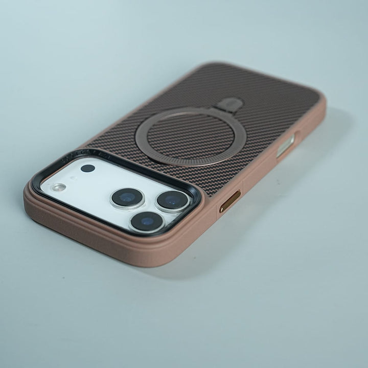 FRATO luxury Case iPhone Series Premium Carbon-Texture Ring Stand Flip Case | Metal Kickstand | Slim &amp; Protective Cover