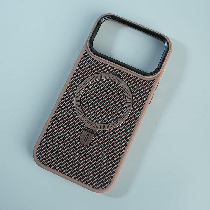 FRATO luxury Case iPhone Series Premium Carbon-Texture Ring Stand Flip Case | Metal Kickstand | Slim &amp; Protective Cover