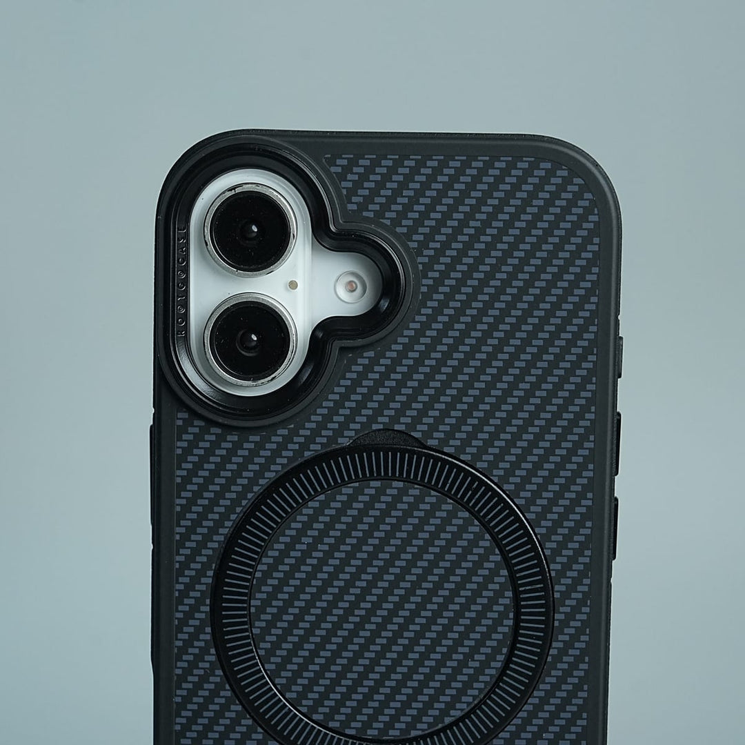 FRATO luxury Case iPhone Series Premium Carbon-Texture Ring Stand Flip Case | Metal Kickstand | Slim &amp; Protective Cover