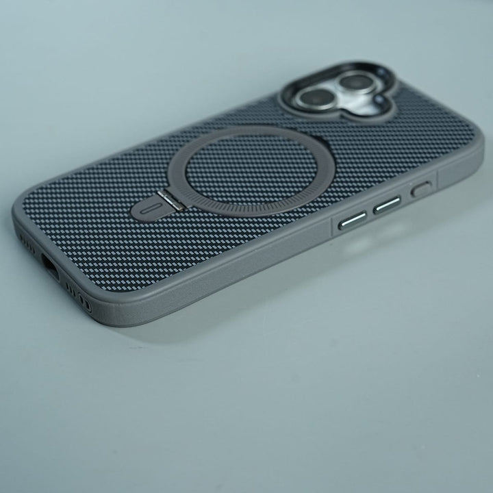 FRATO luxury Case iPhone Series Premium Carbon-Texture Ring Stand Flip Case | Metal Kickstand | Slim &amp; Protective Cover