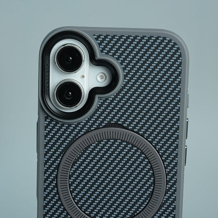 FRATO luxury Case iPhone Series Premium Carbon-Texture Ring Stand Flip Case | Metal Kickstand | Slim &amp; Protective Cover