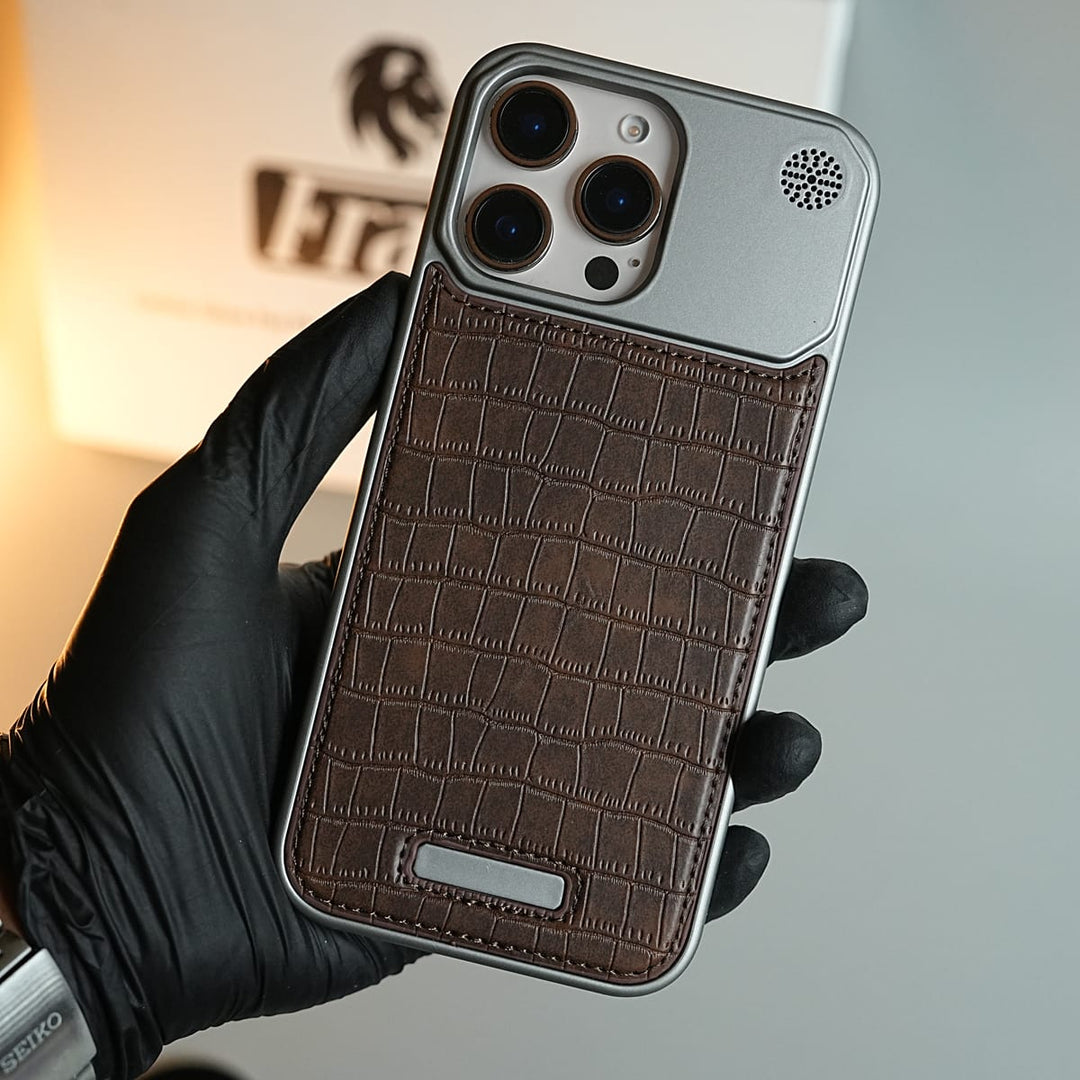 FRATO luxury Case iPhone Series Premium Crocodile Texture Stitched MagSafe Case