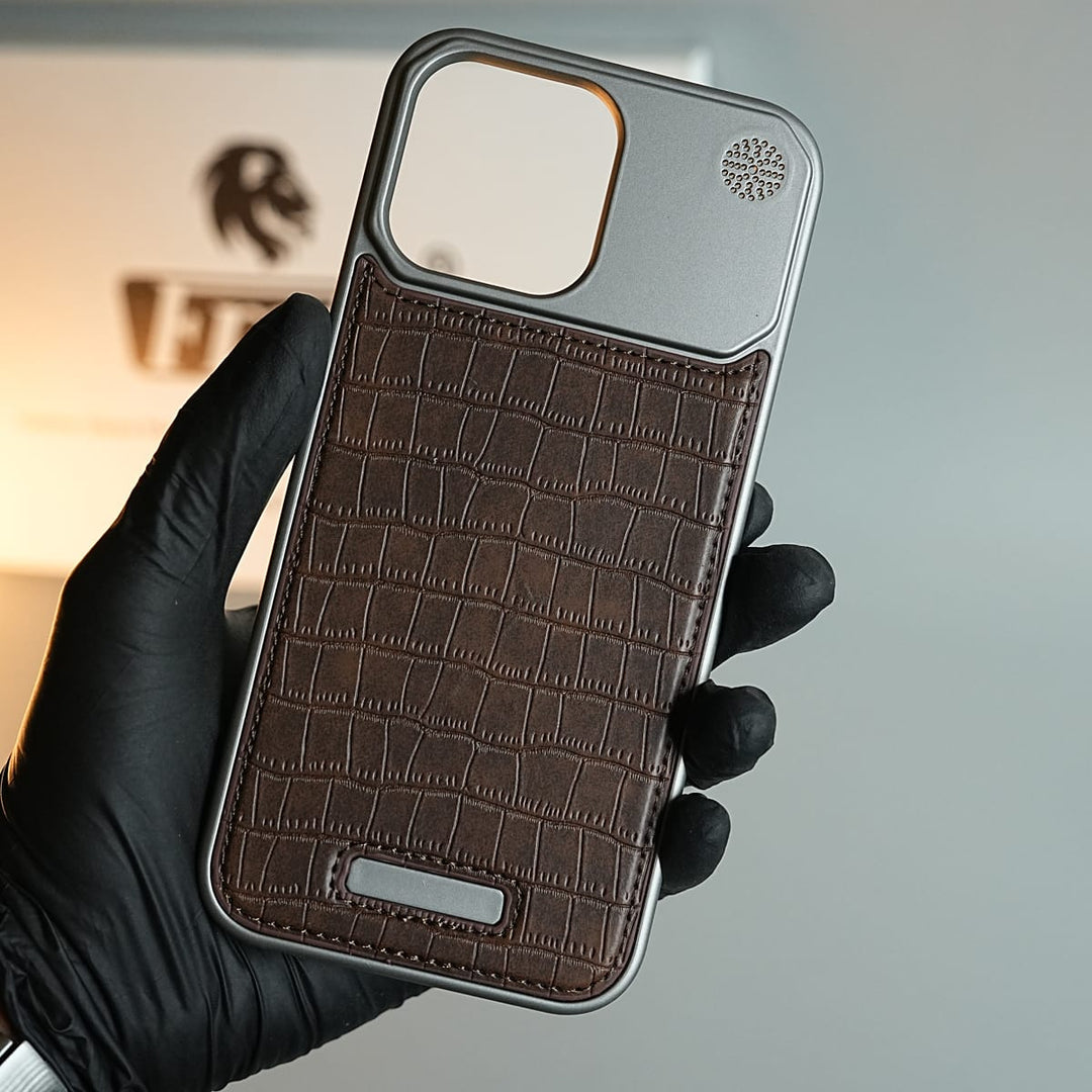 FRATO luxury Case iPhone Series Premium Crocodile Texture Stitched MagSafe Case