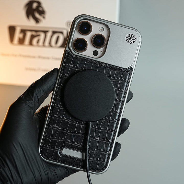 FRATO luxury Case iPhone Series Premium Crocodile Texture Stitched MagSafe Case