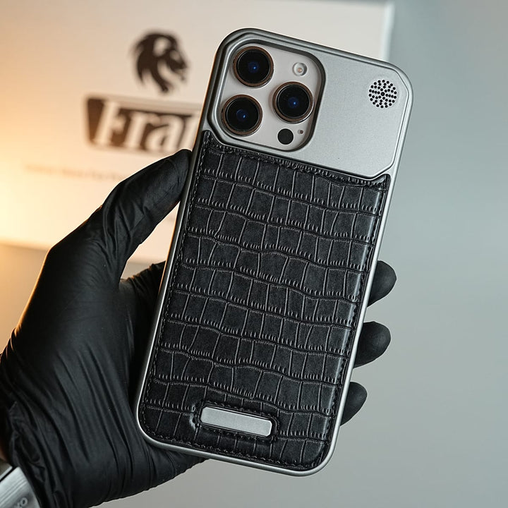 FRATO luxury Case iPhone Series Premium Crocodile Texture Stitched MagSafe Case