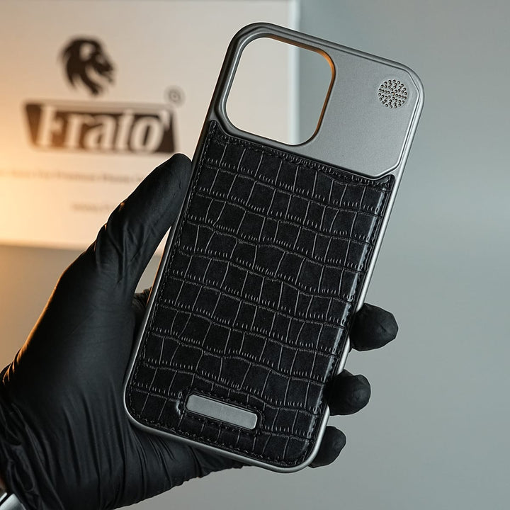 FRATO luxury Case iPhone Series Premium Crocodile Texture Stitched MagSafe Case