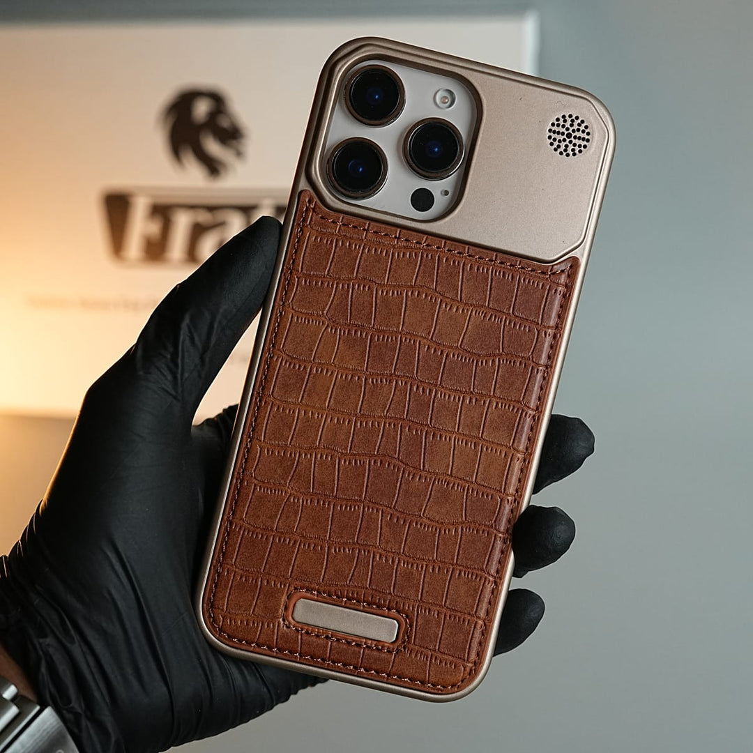 FRATO luxury Case iPhone Series Premium Crocodile Texture Stitched MagSafe Case