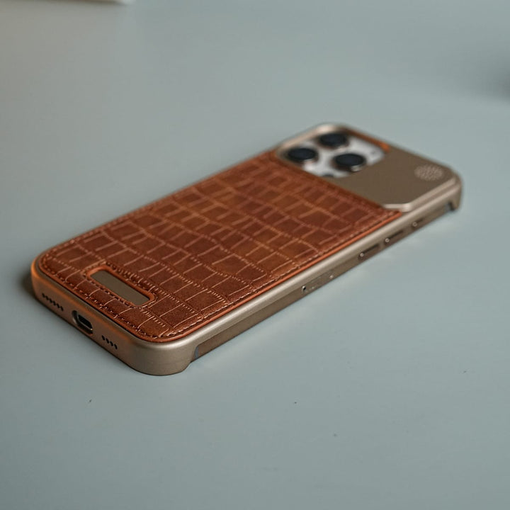 FRATO luxury Case iPhone Series Premium Crocodile Texture Stitched MagSafe Case