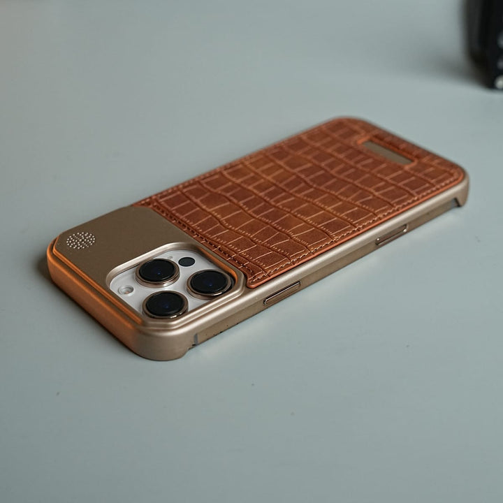 FRATO luxury Case iPhone Series Premium Crocodile Texture Stitched MagSafe Case