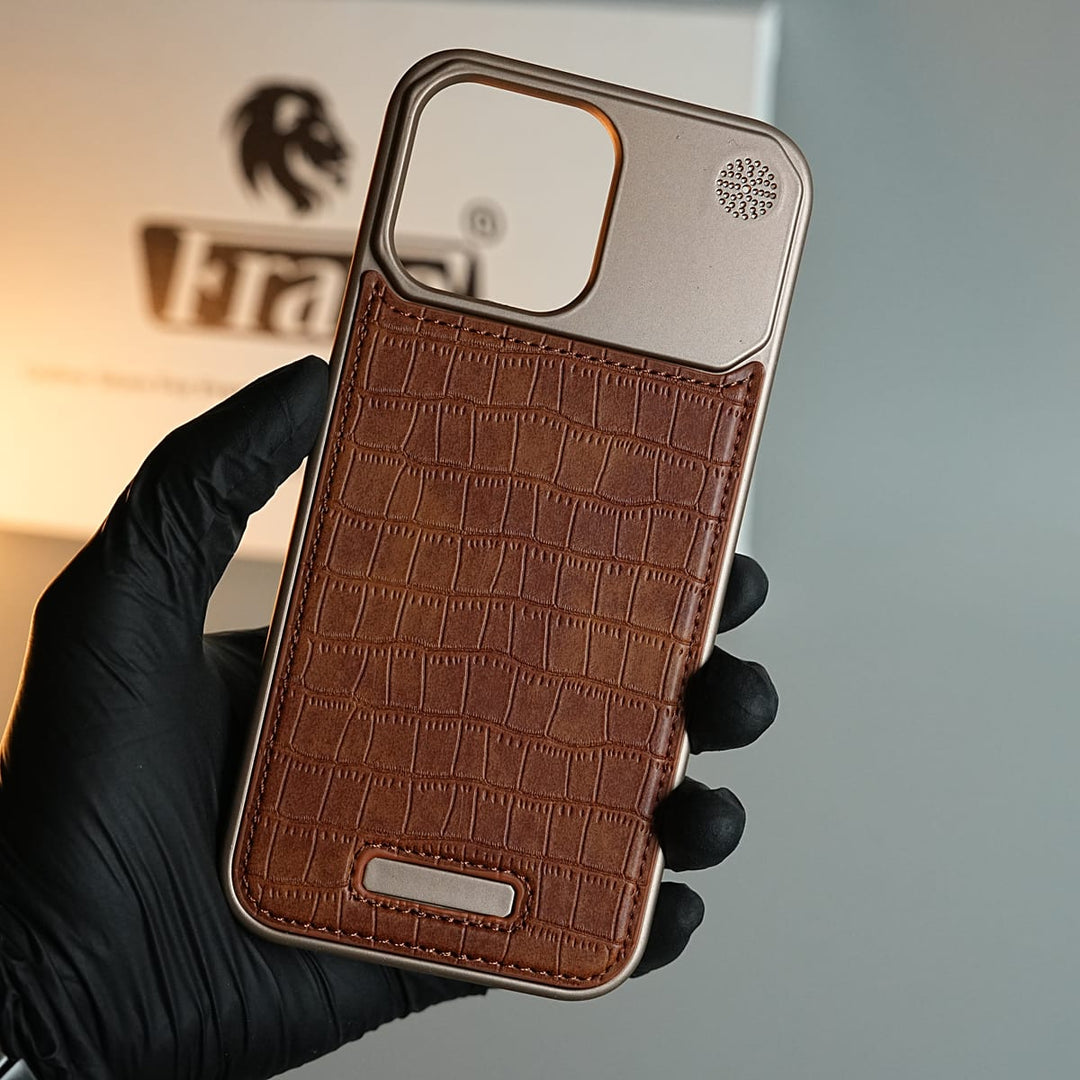 FRATO luxury Case iPhone Series Premium Crocodile Texture Stitched MagSafe Case