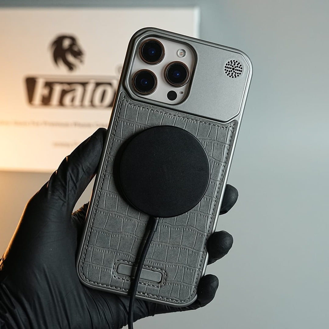 FRATO luxury Case iPhone Series Premium Crocodile Texture Stitched MagSafe Case