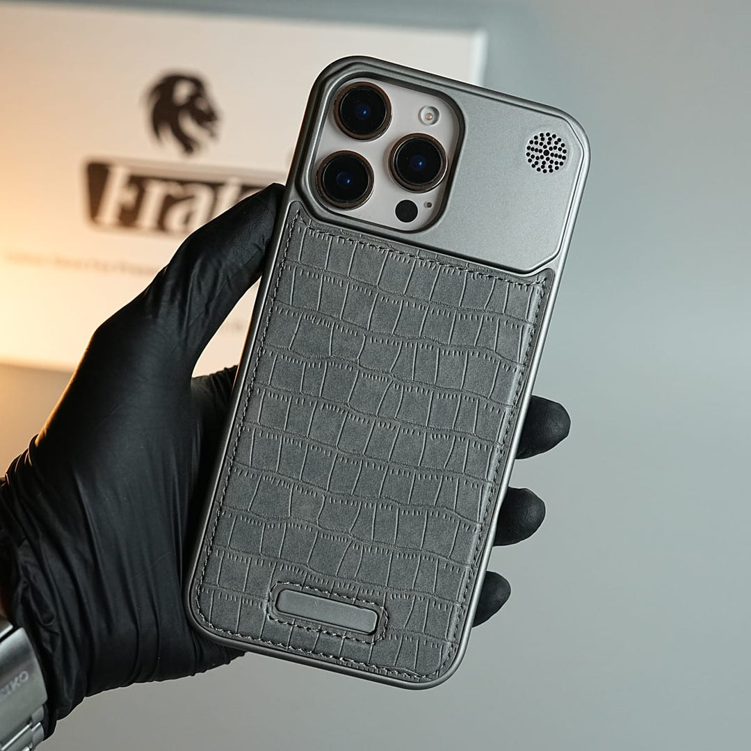 FRATO luxury Case iPhone Series Premium Crocodile Texture Stitched MagSafe Case