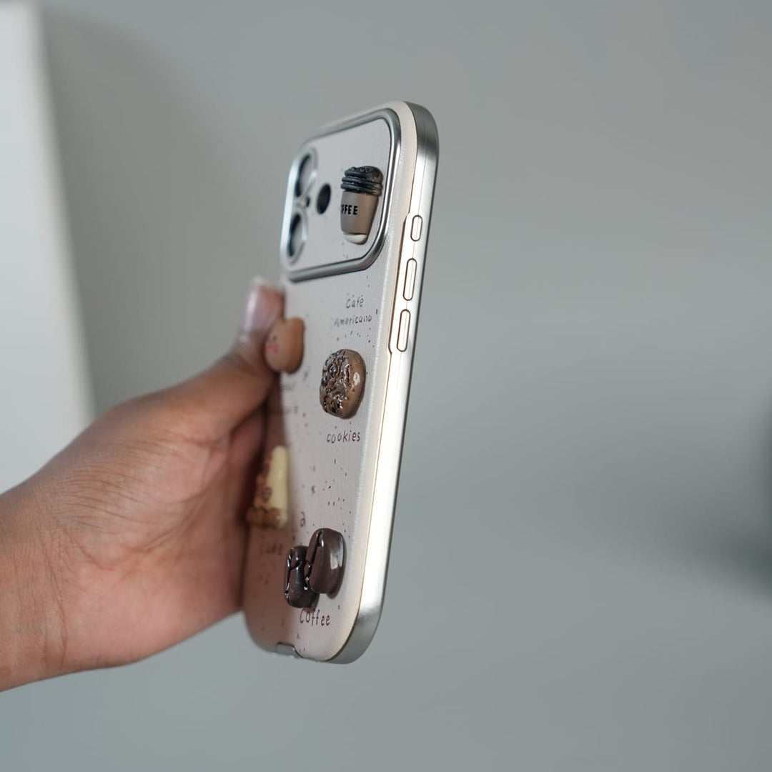FRATO luxury Case iPhone Series Premium Cute Café 3D Charm Protective Case