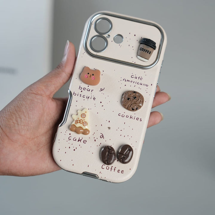 FRATO luxury Case iPhone Series Premium Cute Café 3D Charm Protective Case