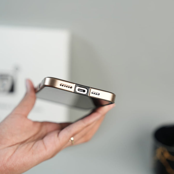 FRATO luxury Case iPhone Series Premium Glass Back MagSafe Case with Aluminium Side Bumper