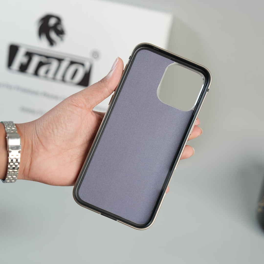 FRATO luxury Case iPhone Series Premium Glass Back MagSafe Case with Aluminium Side Bumper