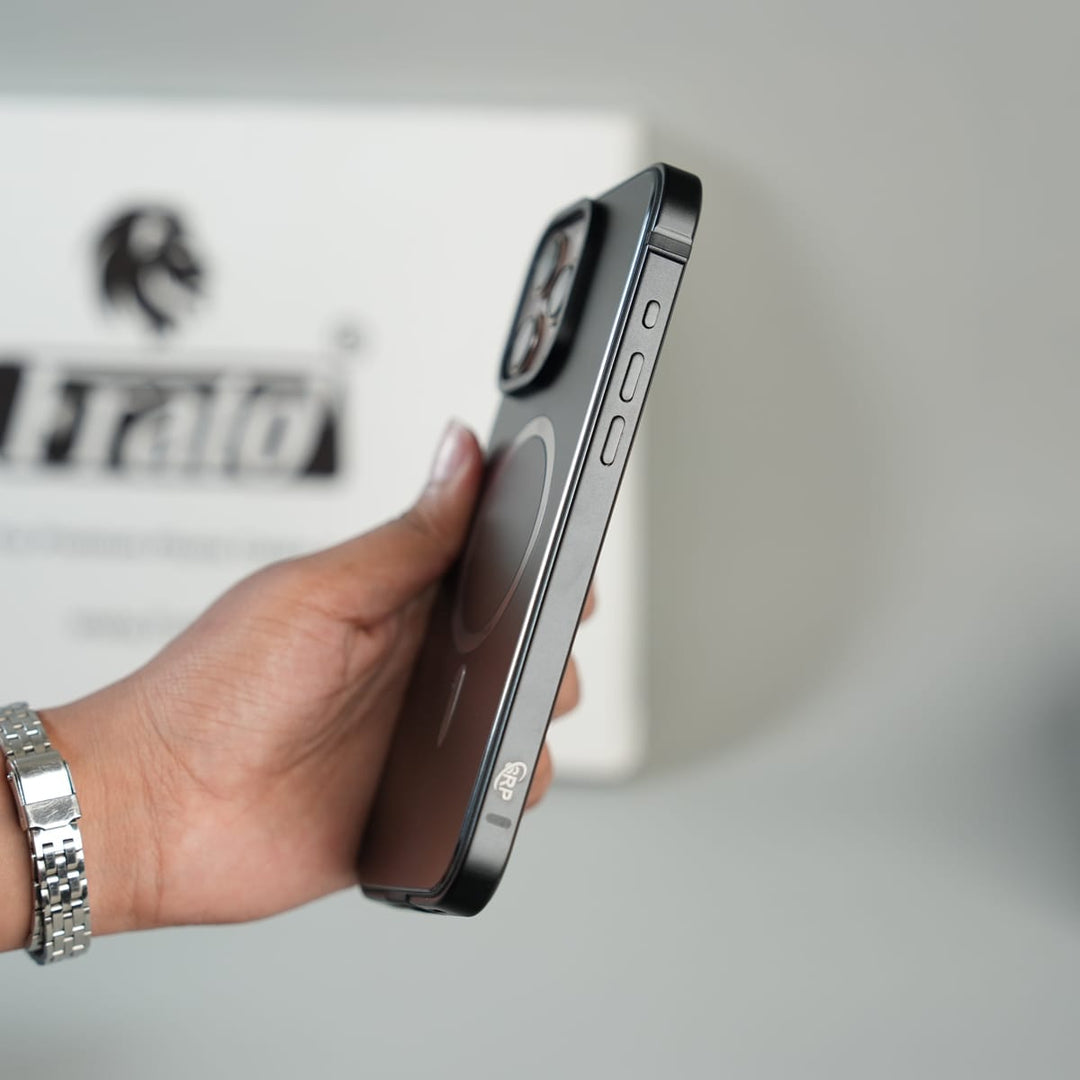 FRATO luxury Case iPhone Series Premium Glass Back MagSafe Case with Aluminium Side Bumper