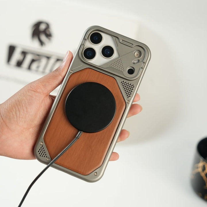 FRATO luxury Case iPhone Series Premium Wood Texture PVC MagSafe Protective Case