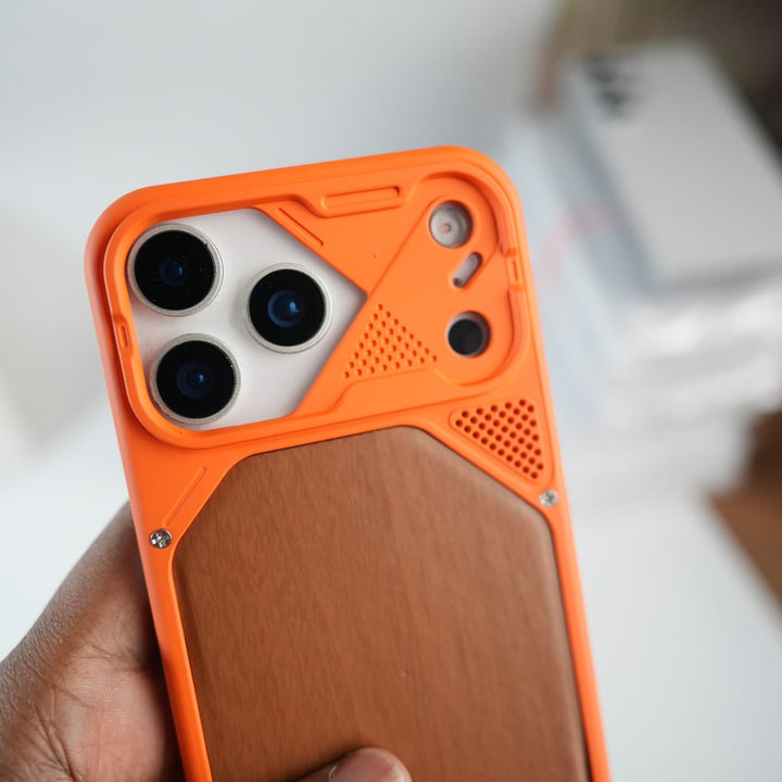 FRATO luxury Case iPhone Series Premium Wood Texture PVC MagSafe Protective Case