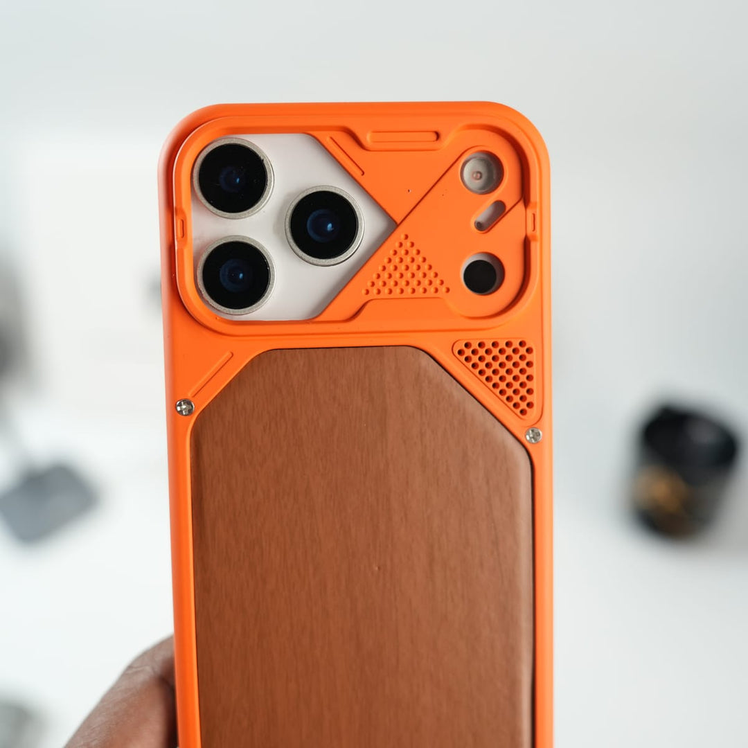 FRATO luxury Case iPhone Series Premium Wood Texture PVC MagSafe Protective Case