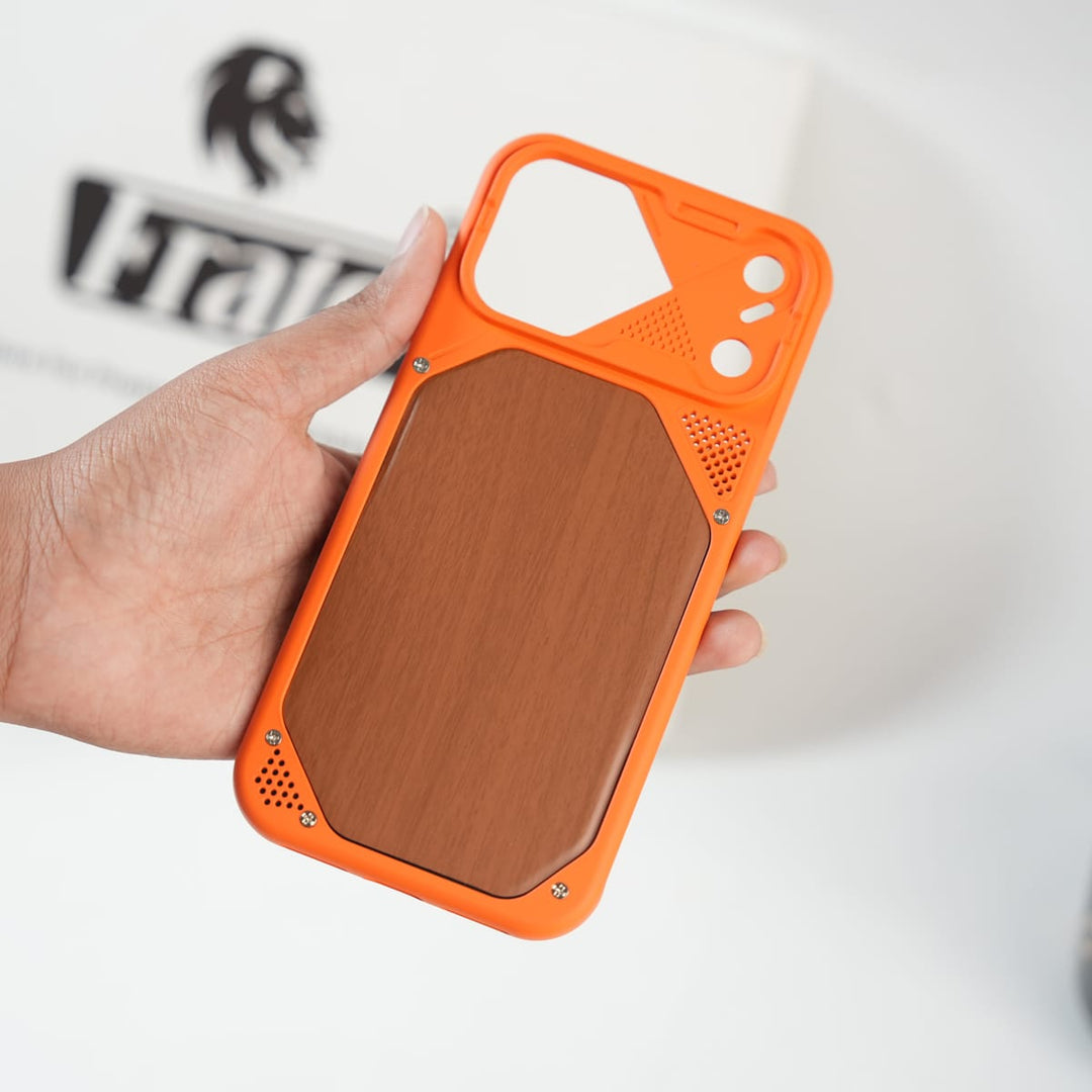 FRATO luxury Case iPhone Series Premium Wood Texture PVC MagSafe Protective Case