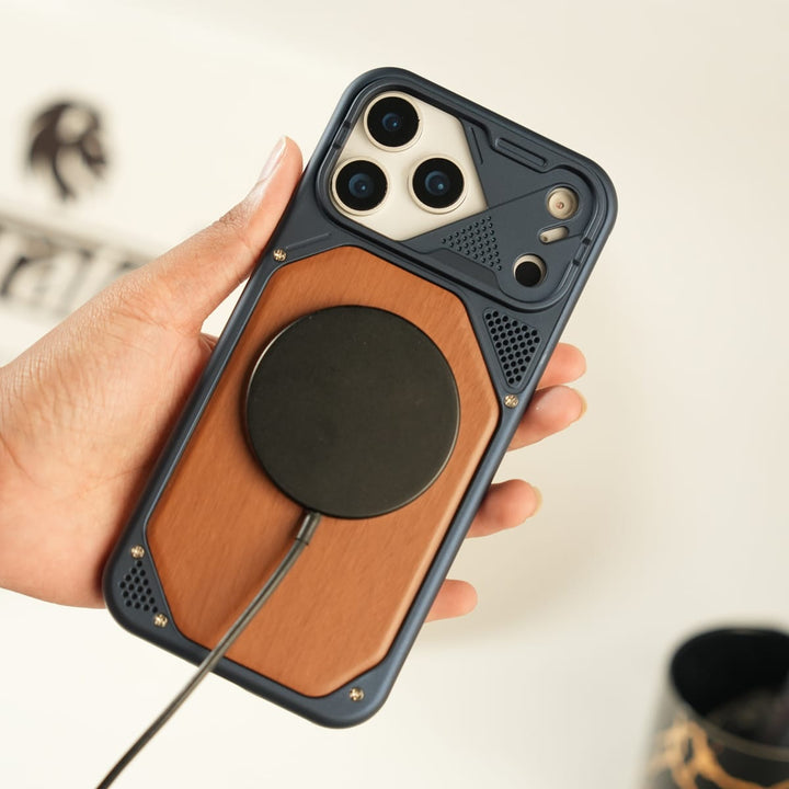 FRATO luxury Case iPhone Series Premium Wood Texture PVC MagSafe Protective Case