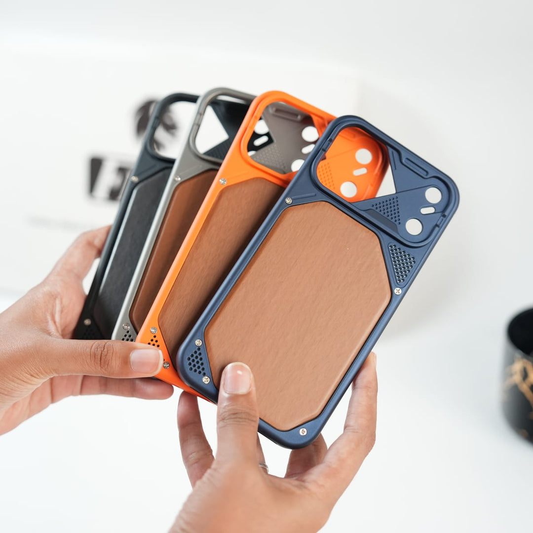 FRATO luxury Case iPhone Series Premium Wood Texture PVC MagSafe Protective Case