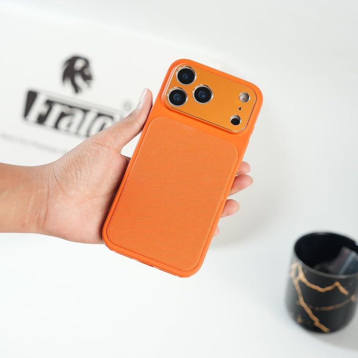 FRATO luxury Case iPhone Series PU Leather Texture Case | Silicone Frame &amp; Metal Camera Guard