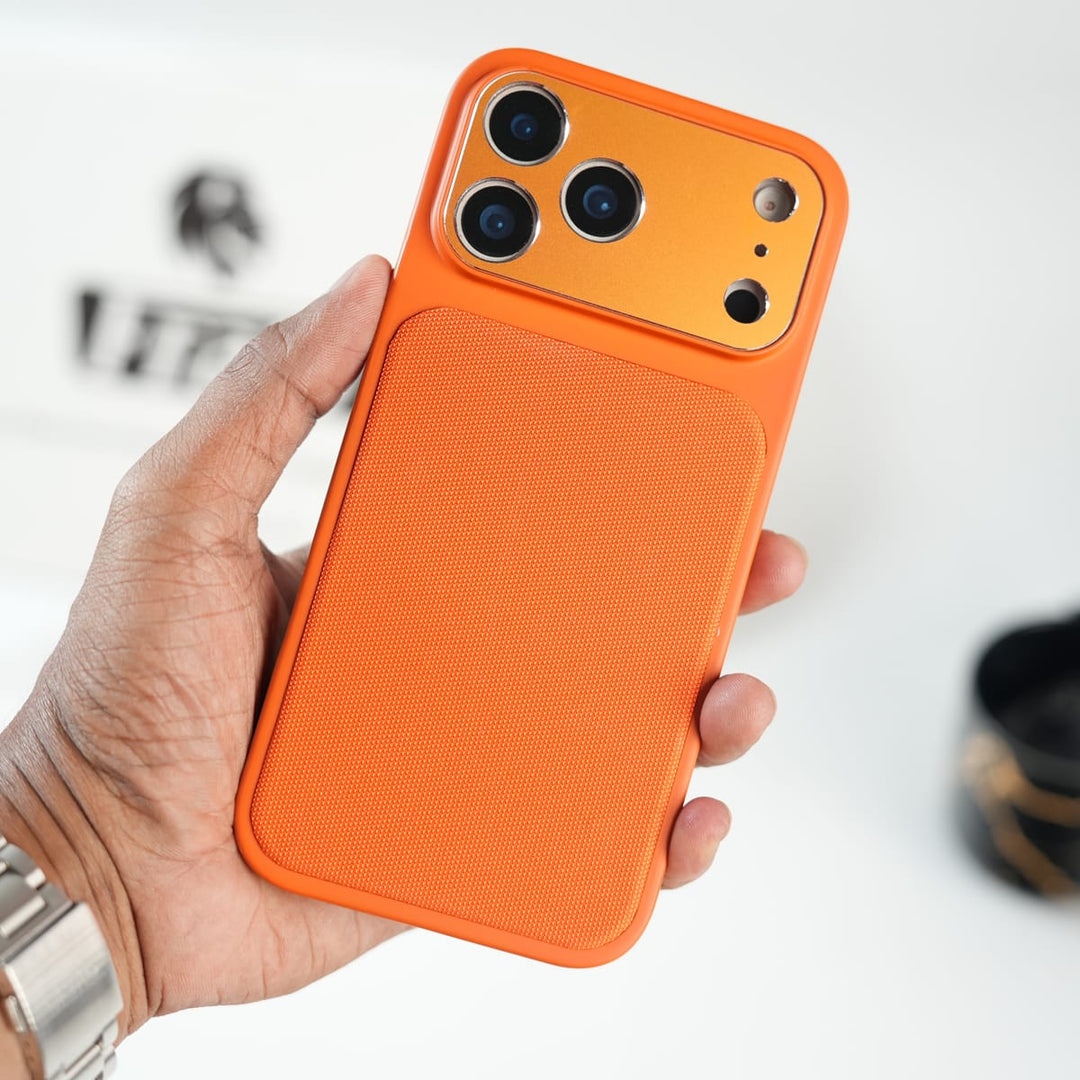 FRATO luxury Case iPhone Series PU Leather Texture Case | Silicone Frame &amp; Metal Camera Guard