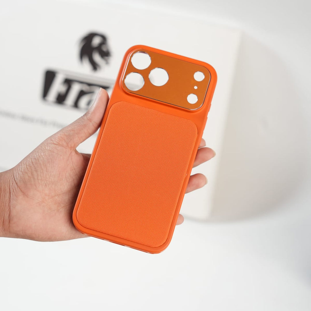 FRATO luxury Case iPhone Series PU Leather Texture Case | Silicone Frame &amp; Metal Camera Guard