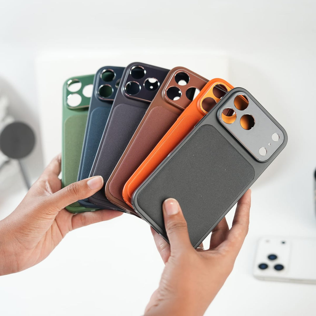 FRATO luxury Case iPhone Series PU Leather Texture Case | Silicone Frame &amp; Metal Camera Guard
