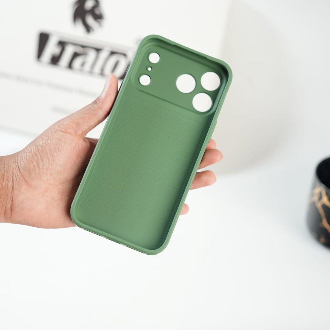 FRATO luxury Case iPhone Series PU Leather Texture Case | Silicone Frame &amp; Metal Camera Guard