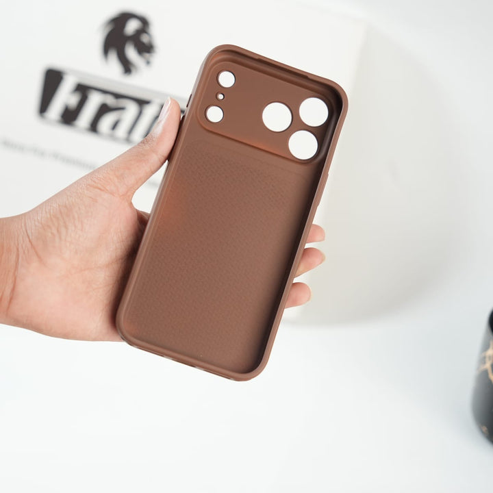 FRATO luxury Case iPhone Series PU Leather Texture Case | Silicone Frame &amp; Metal Camera Guard