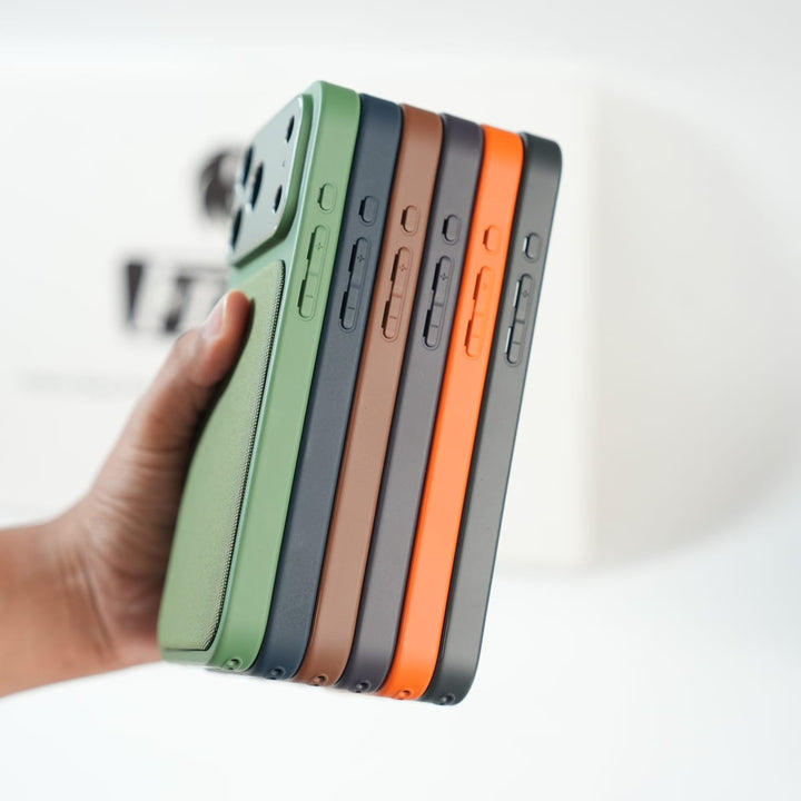 FRATO luxury Case iPhone Series PU Leather Texture Case | Silicone Frame &amp; Metal Camera Guard