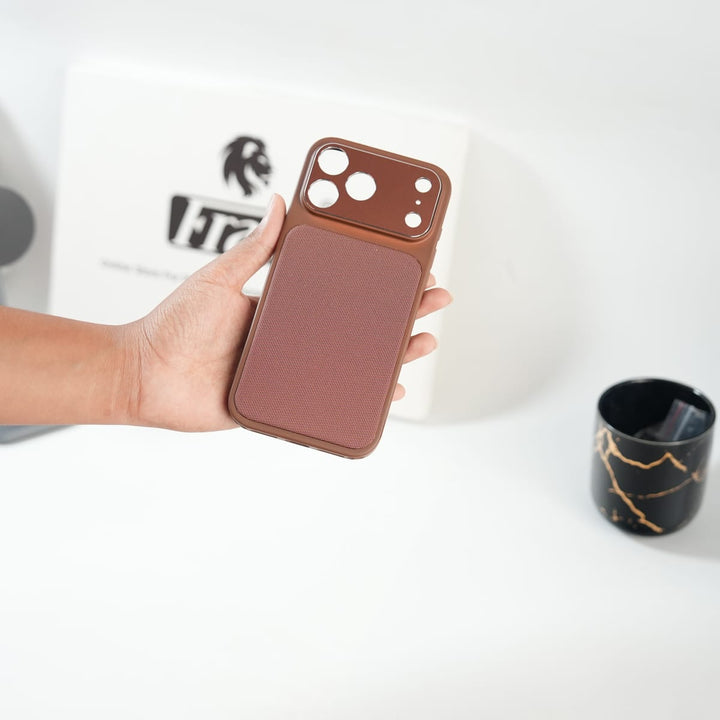 FRATO luxury Case iPhone Series PU Leather Texture Case | Silicone Frame &amp; Metal Camera Guard