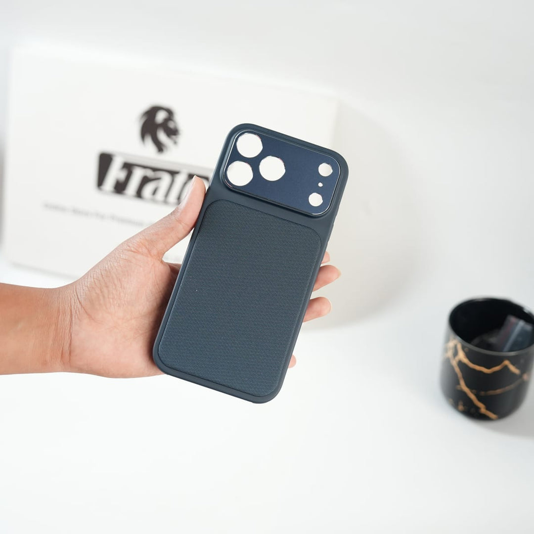 FRATO luxury Case iPhone Series PU Leather Texture Case | Silicone Frame &amp; Metal Camera Guard