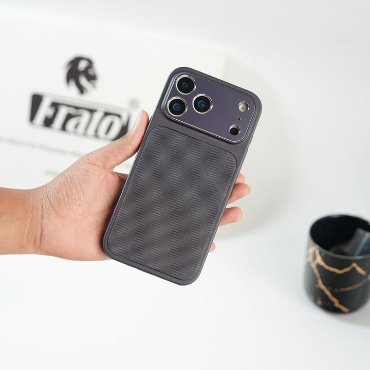FRATO luxury Case iPhone Series PU Leather Texture Case | Silicone Frame &amp; Metal Camera Guard