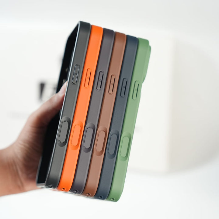 FRATO luxury Case iPhone Series PU Leather Texture Case | Silicone Frame &amp; Metal Camera Guard