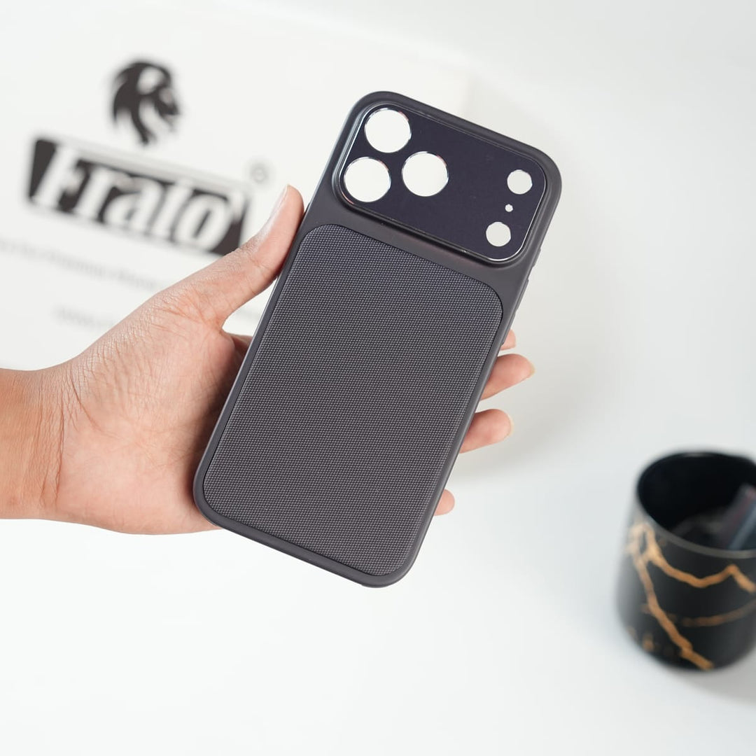 FRATO luxury Case iPhone Series PU Leather Texture Case | Silicone Frame &amp; Metal Camera Guard