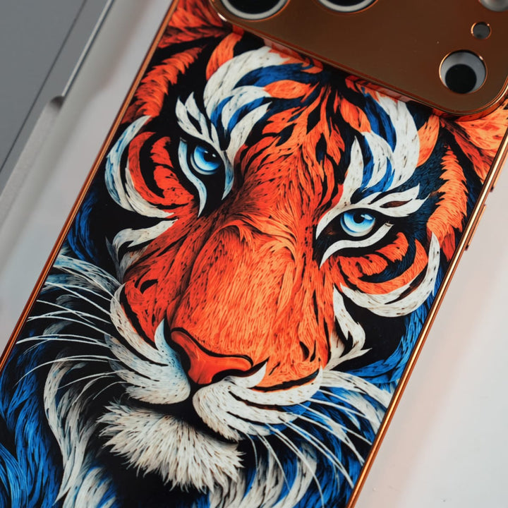 FRATO luxury Case iPhone Series Tiger Face Chrome Armor Case