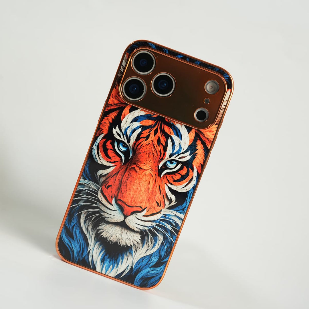 FRATO luxury Case iPhone Series Tiger Face Chrome Armor Case