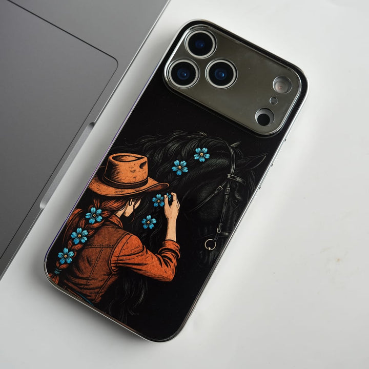 FRATO luxury Case iPhone Series Wildflower Chrome Plated Case Cover