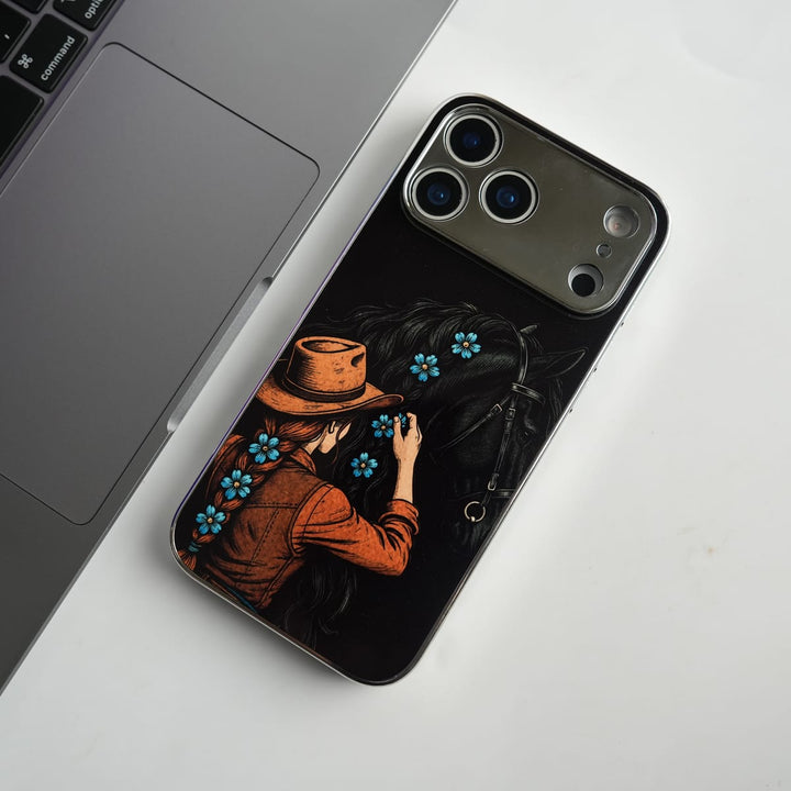 FRATO luxury Case iPhone Series Wildflower Chrome Plated Case Cover