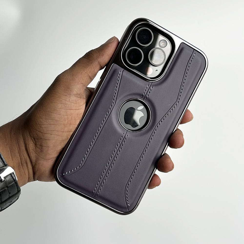 FRATO luxury Case iPhone Stitch PU Leather Side Chrome Case Cover