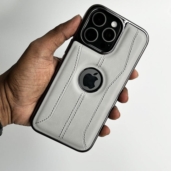 FRATO luxury Case iPhone Stitch PU Leather Side Chrome Case Cover