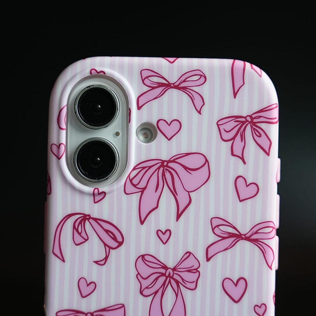 FRATO luxury Case Pink Ribbon Case for iPhone Series | Heart Designer Cover
