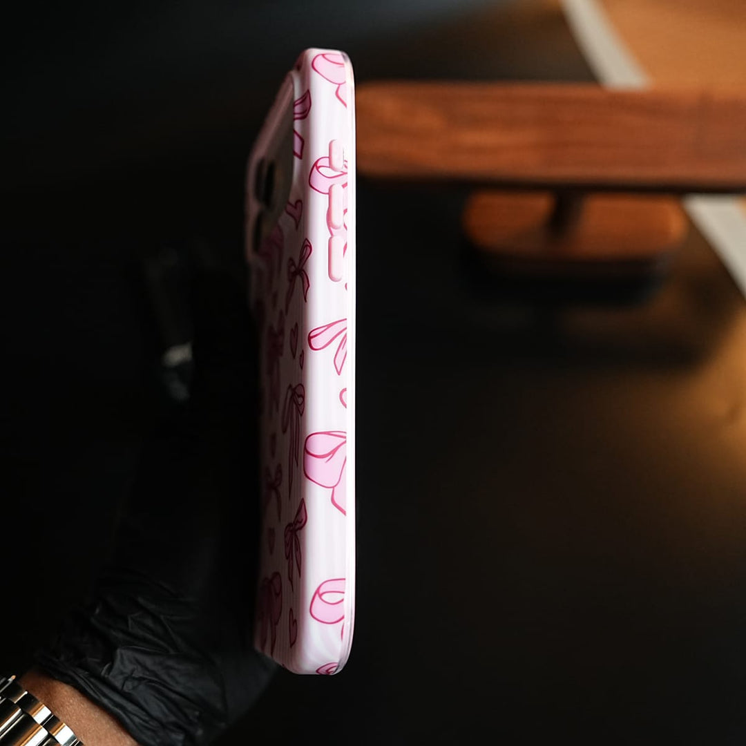 FRATO luxury Case Pink Ribbon Case for iPhone Series | Heart Designer Cover